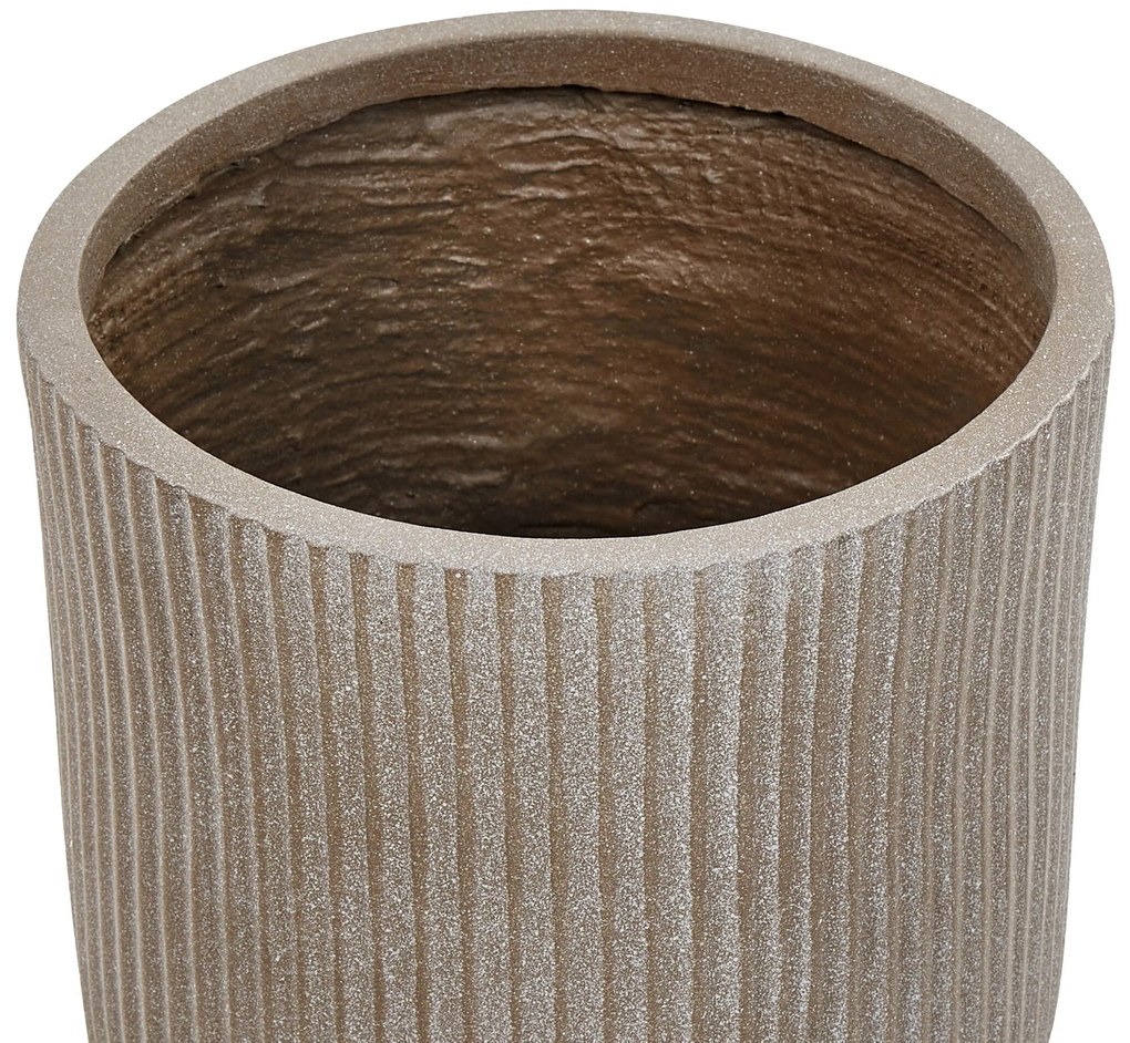 Vaso para plantas em fibra de argila taupe 24 x 24 x 24 cm DARIA Beliani