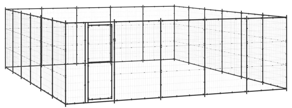 vidaXL Canil de exterior 36,3 m² aço