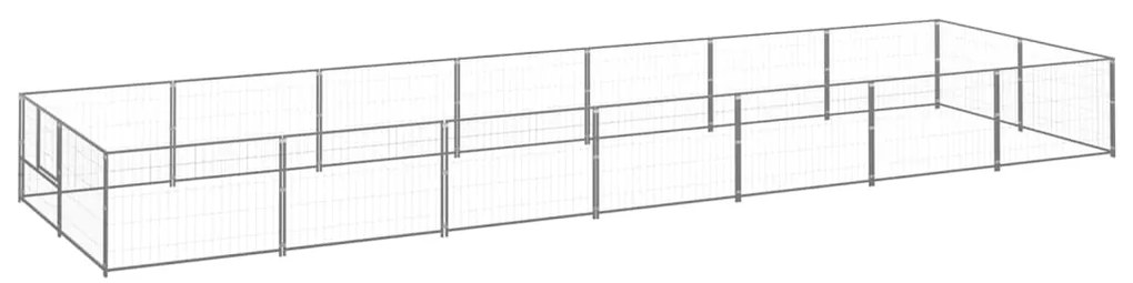 Canil para cães 14 m² aço prateado