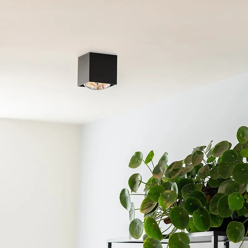 Foco de embutir design quadrado preto - Box