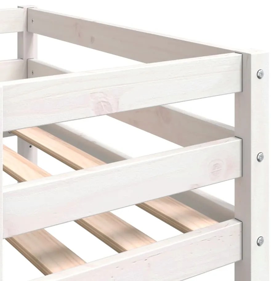 Estrutura de cama infantil 80x200 cm pinho maciço branco
