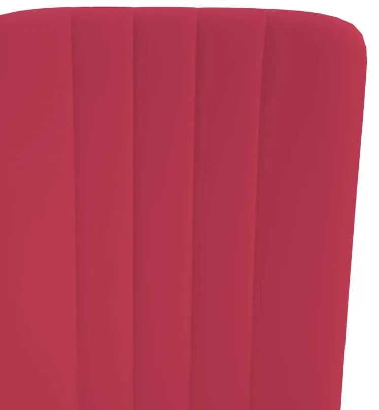 Cadeiras de jantar 4 pcs veludo vermelho tinto