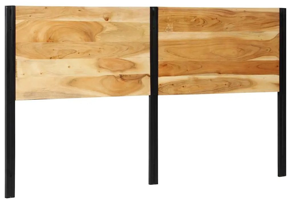 Cabeceira de cama 180 cm madeira de acácia maciça/ferro