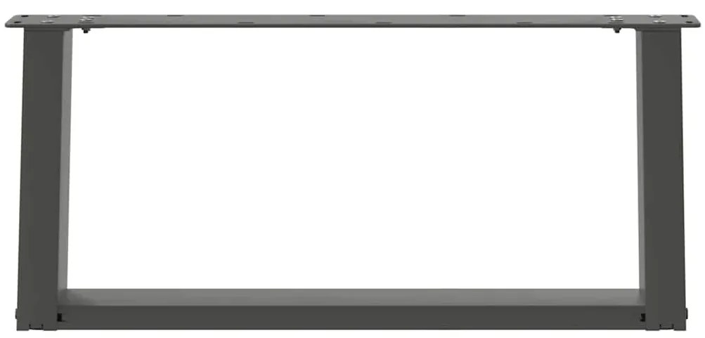 Pés para mesa de centro em forma de U, 2 peças, antracite, 60x(30-31)