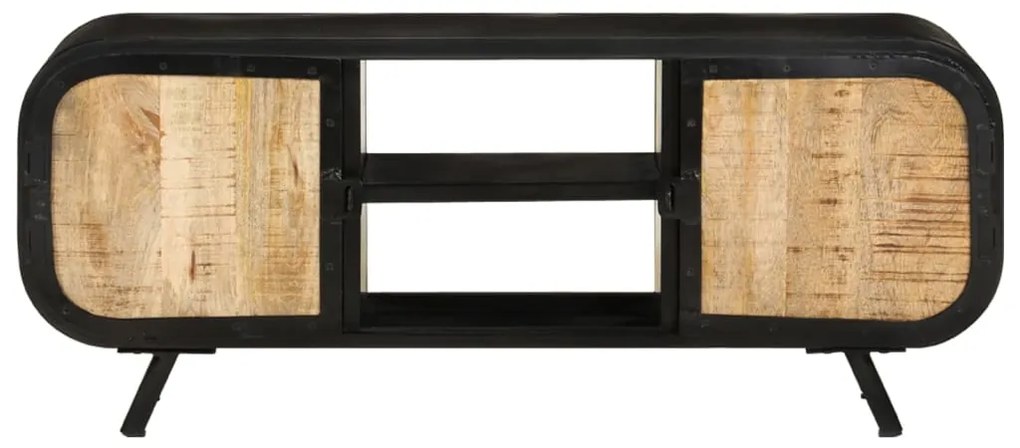 Móvel de TV 110x30x45 cm madeira de mangueira áspera