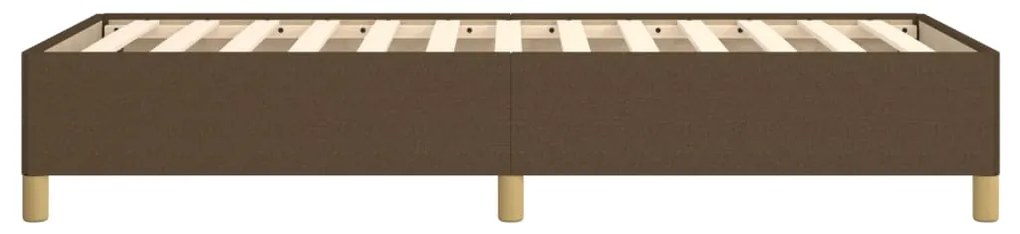 Estrutura de cama sem colchão 90x200 cm tecido castanho-escuro