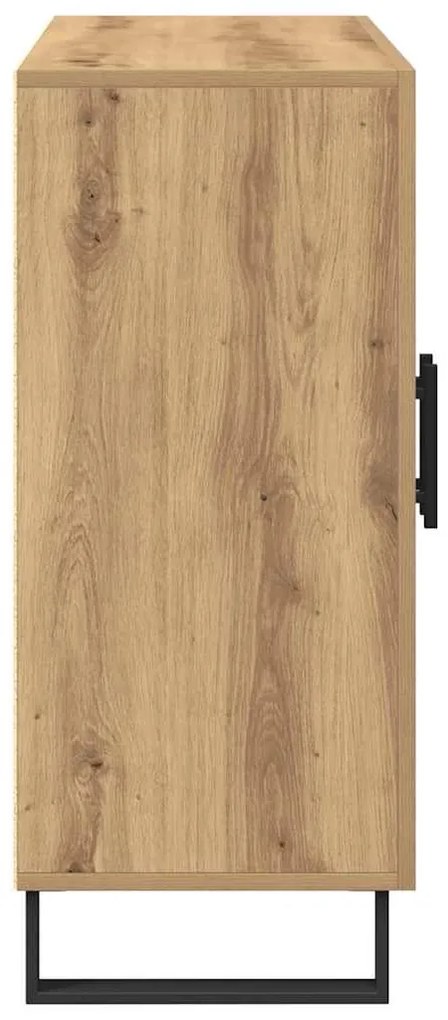 Sideboard vidaXL com 3 portas em Carvalho Artisan 90x34x80 cm em Madei