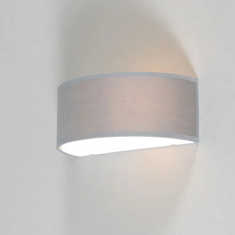 Candeeiro de parede semi-circular cinzento - Drum Moderno