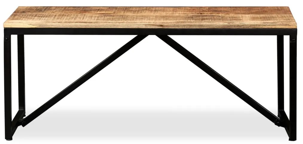 Banco em madeira de mangueira maciça 110x35x45 cm