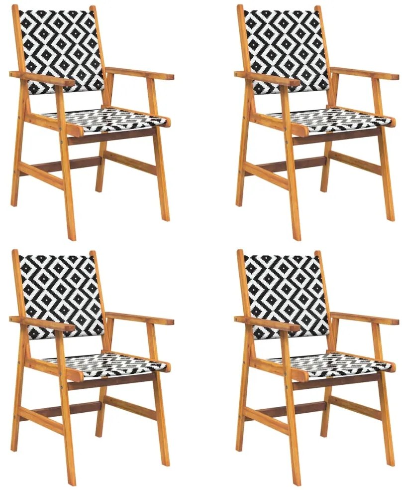 5 pcs conjunto de jantar para jardim madeira de acácia maciça