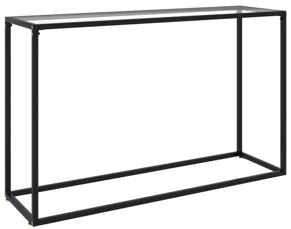 Mesa consola 120x35x75 cm vidro temperado transparente