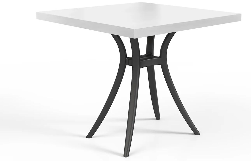 Pack de 6 mesas classic 60x60, Tampo Melamina 38mm - Estrutura Antracite Mr