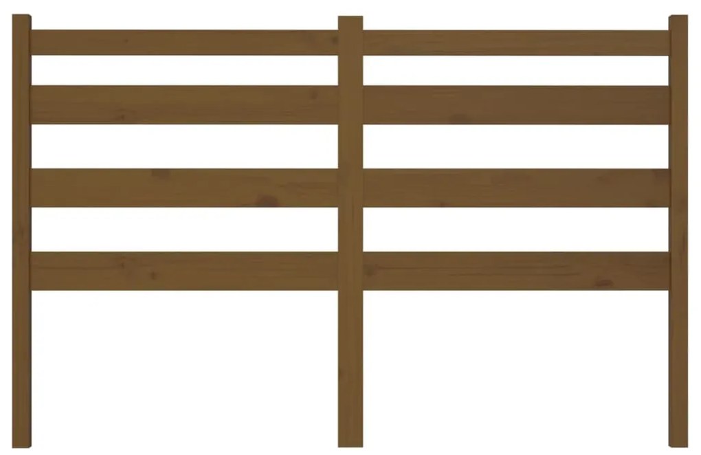 Cabeceira de cama 126x4x100 cm pinho maciço castanho mel