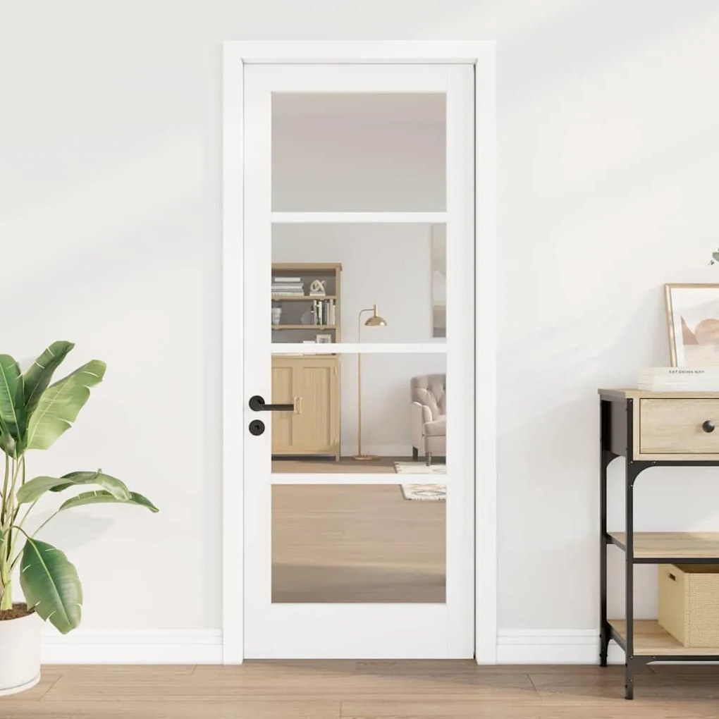 porta interior com vidro 'ORKDAL'branca 78x202x4 cm