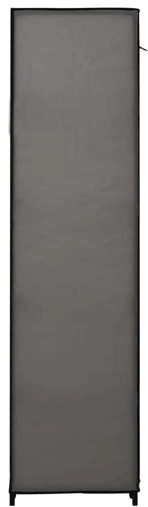 Roupeiros dobráveis 2 pcs 110x45x175 cm tecido cinzento