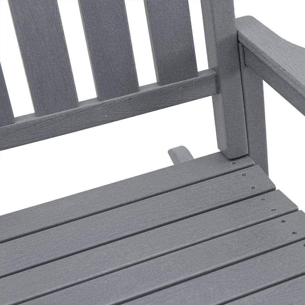 Conjunto de 3 Peças de Lounges de Jardim vidaXL Cinza Claro HDPE