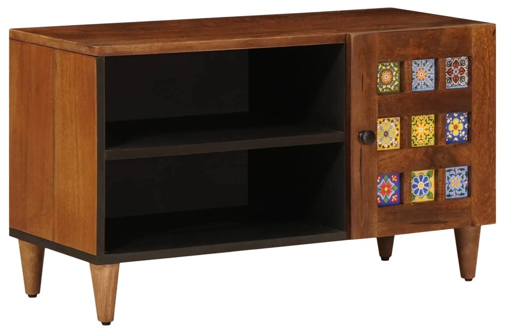 vidaXL Gabinete para TV com armazenamento Nogueira 80 x 31,5 x 46 cm