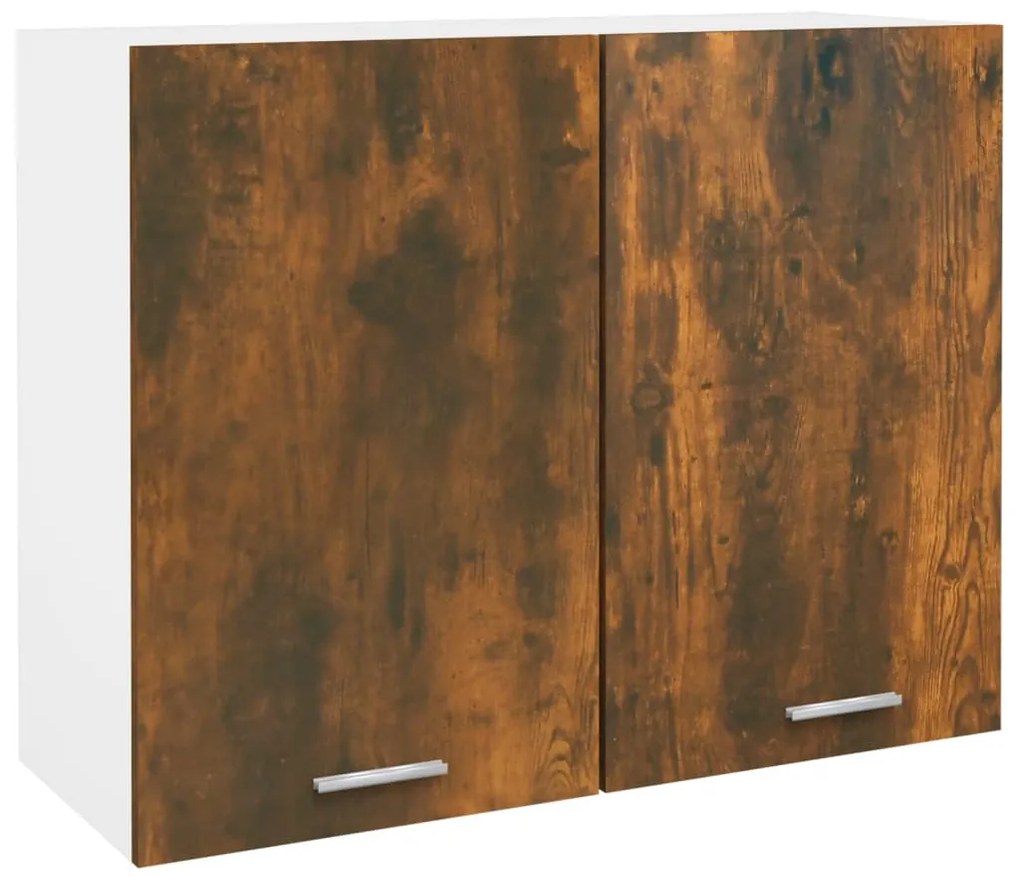 815588 vidaXL Armário suspenso 80x31x60 cm derivados madeira carvalho fumado