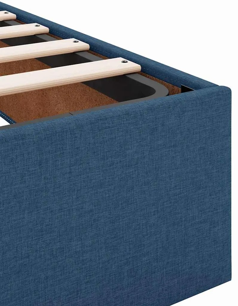 Estrutura da Cama Outros com armazenamento Azul 180 x 200 cm tecido