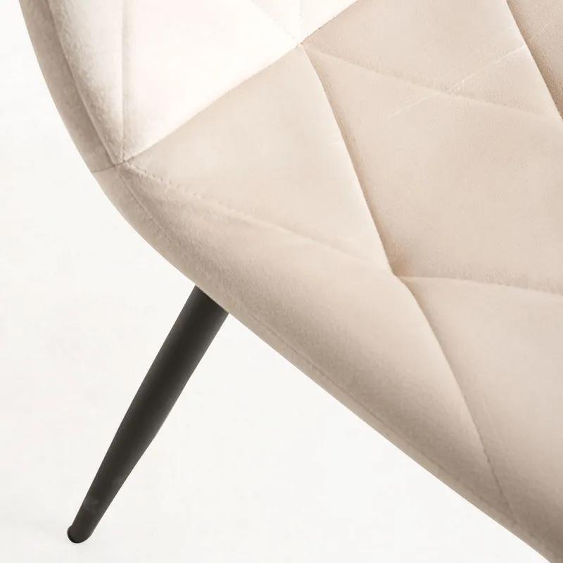 Conjunto de 2 Cadeira Lyke em Veludo - Bege - Design Nórdico
