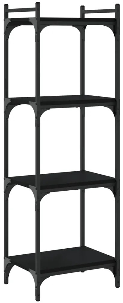 Estante c/ 4 prateleiras 40x30x120cm derivados de madeira preto
