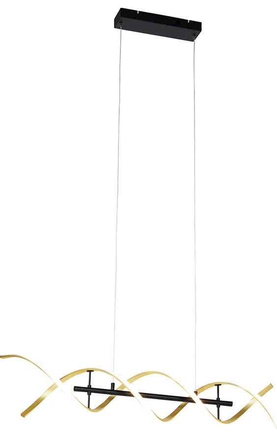 Candeeiro de suspensão dourado com LED regulável em 3 níveis de Kelvin - Henk Design
