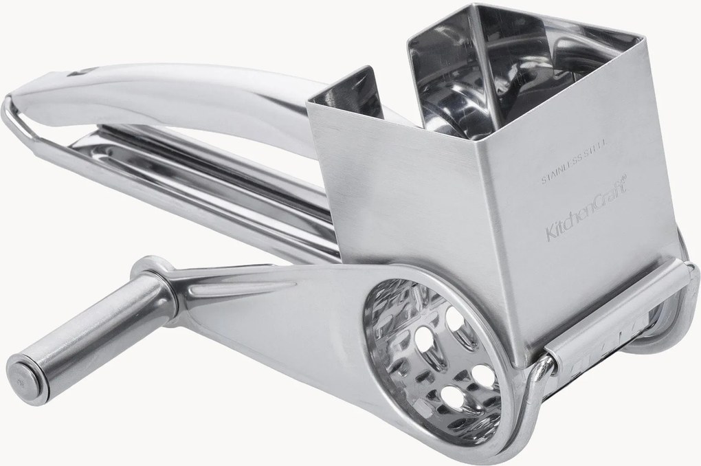 Ralador rotativo em aço inoxidável com três tambores Classic