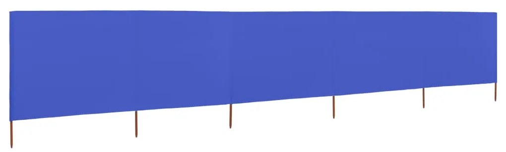 Para-vento com 5 painéis em tecido 600x80 cm azul-ciano