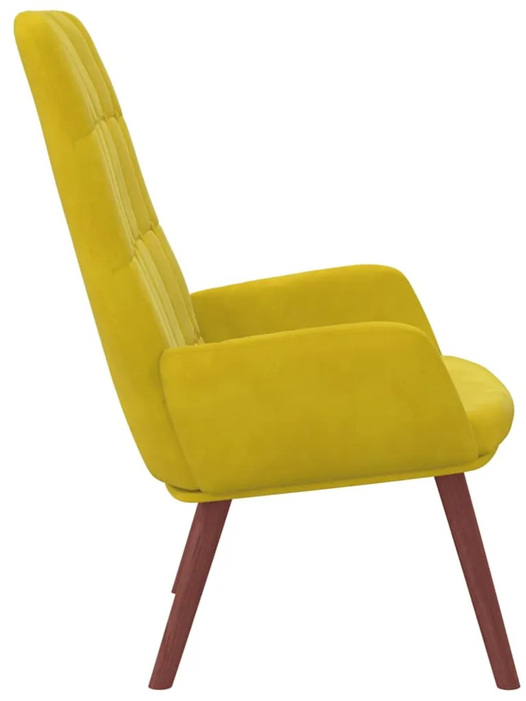 Cadeira de descanso veludo amarelo
