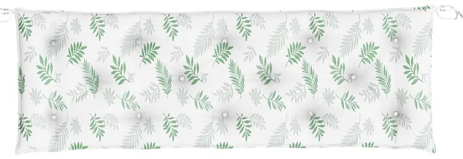 Almofadões banco jardim 2 pcs 150x50x7 cm tecido padrão folhas