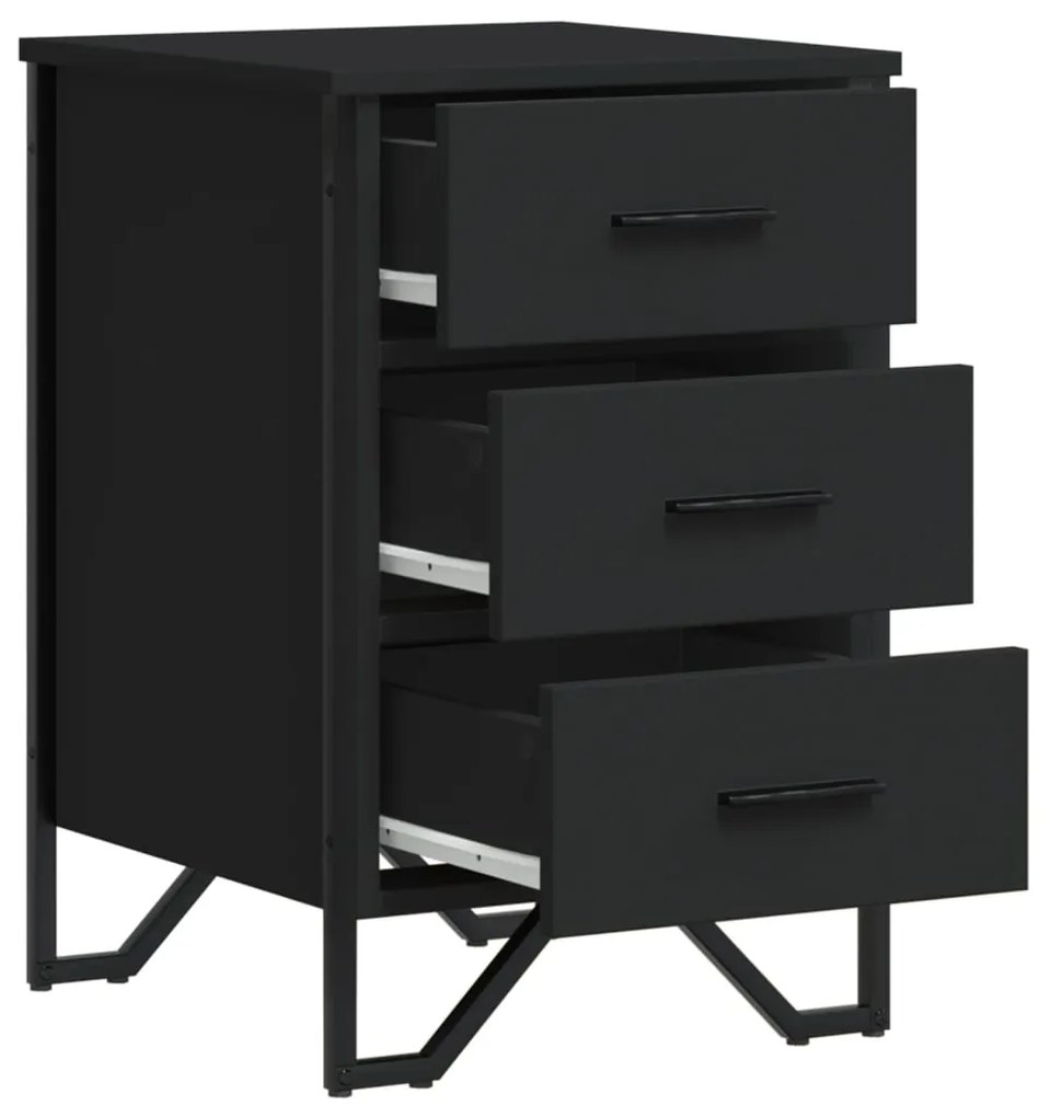 Mesa de cabeceira 40x41x60 cm derivados de madeira preto