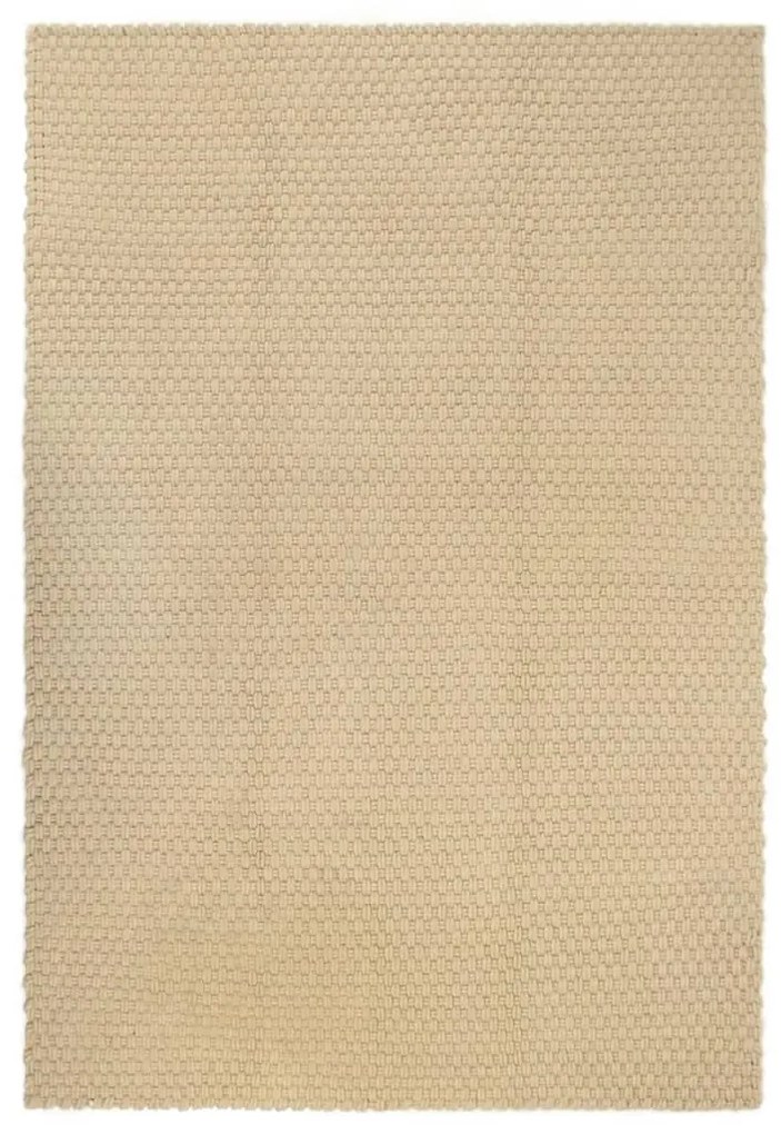vidaXL Tapete retangular natural 160x230 cm algodão