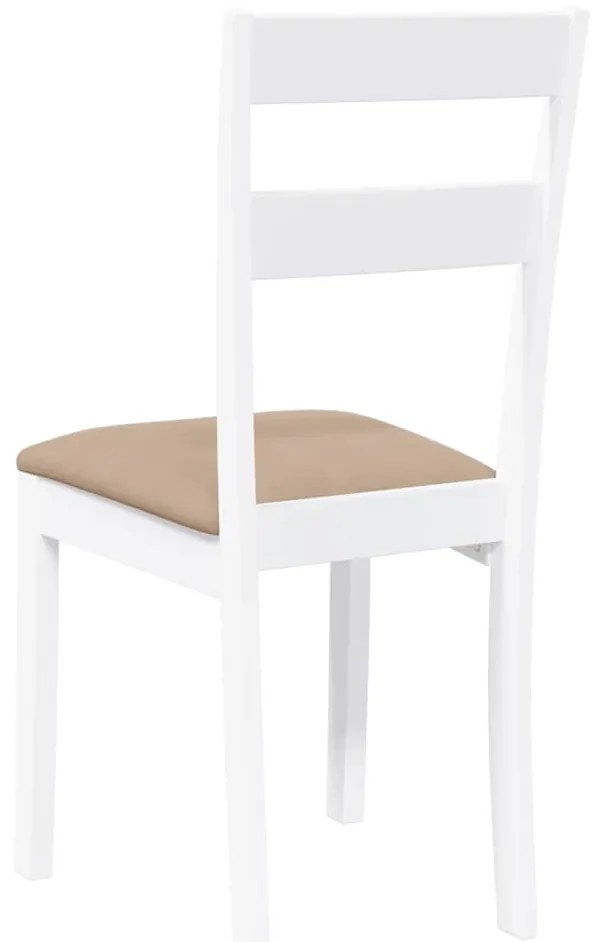 Cadeiras de jantar com almofadões 2 pcs madeira maciça branco