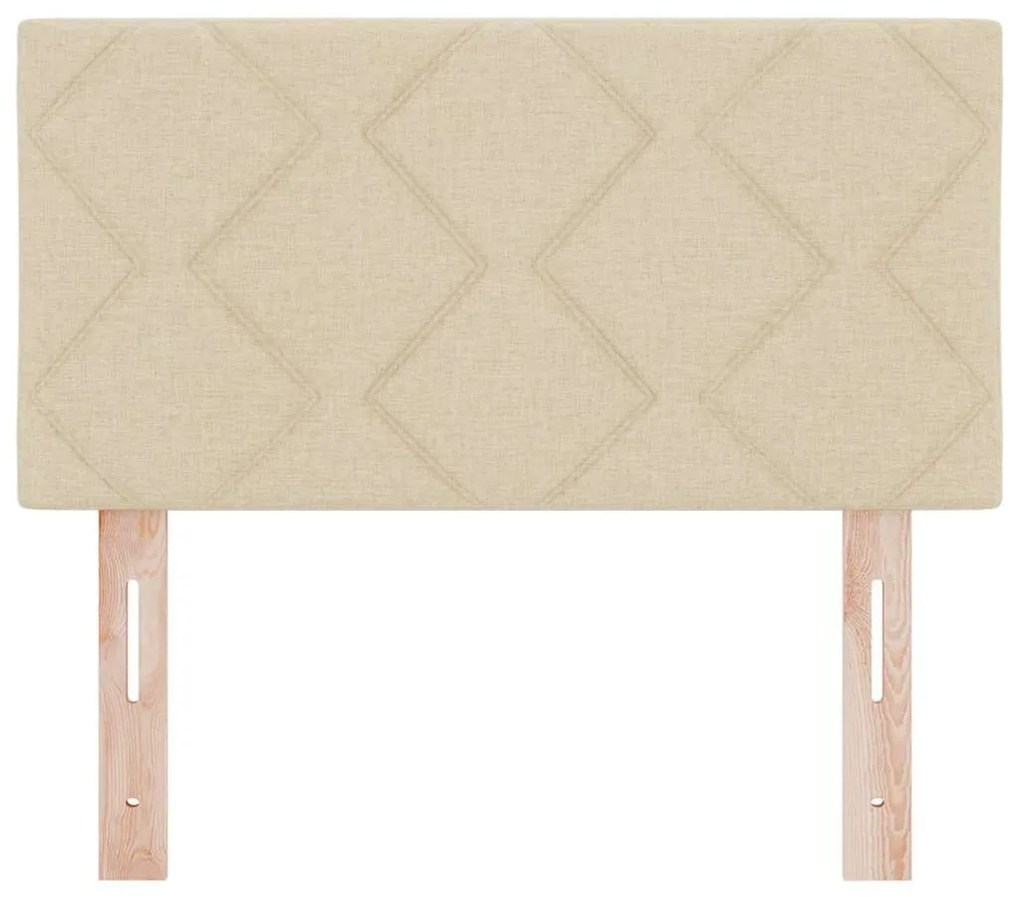 Cabeceira LED vidaXL Design de Blocos em Diamante Creme 80 cm Tecido