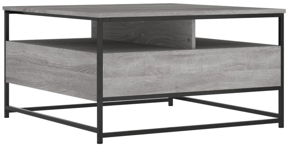 Mesa de centro 80x80x45 cm derivados de madeira cinzento sonoma