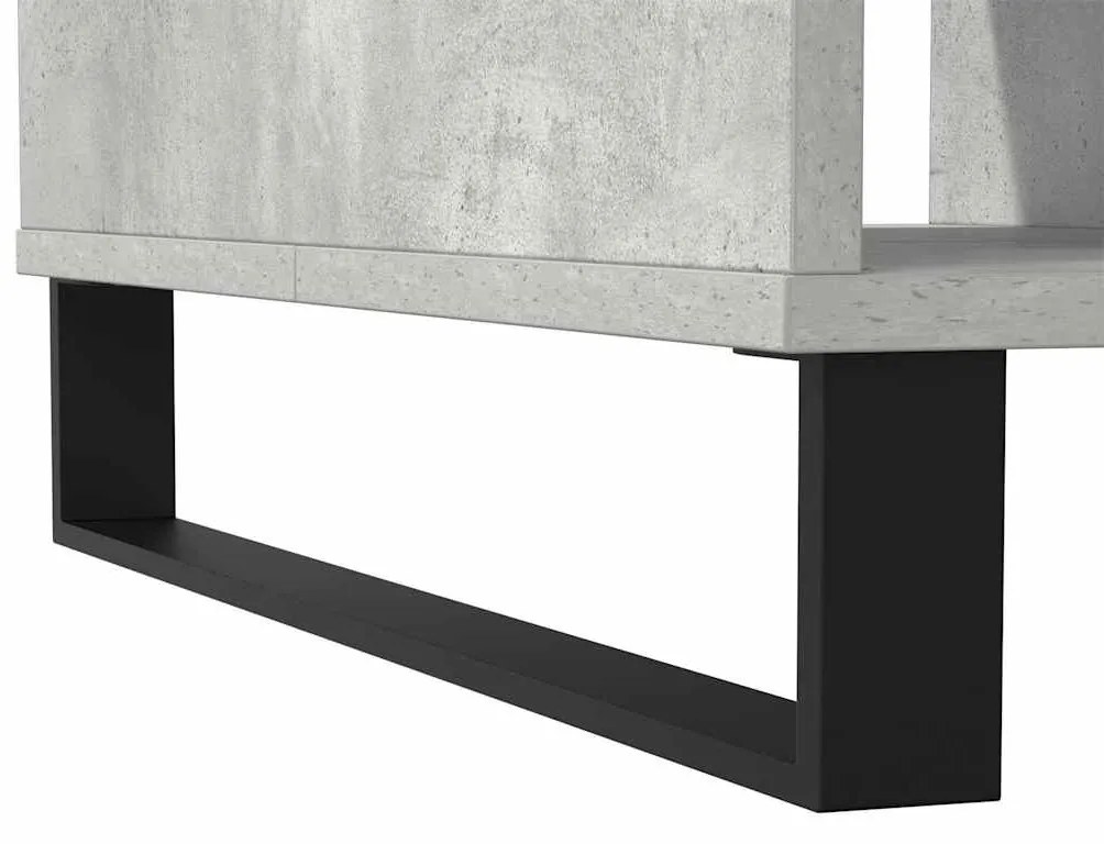 Mesa de centro 104x60x35 cm derivados madeira cinzento cimento