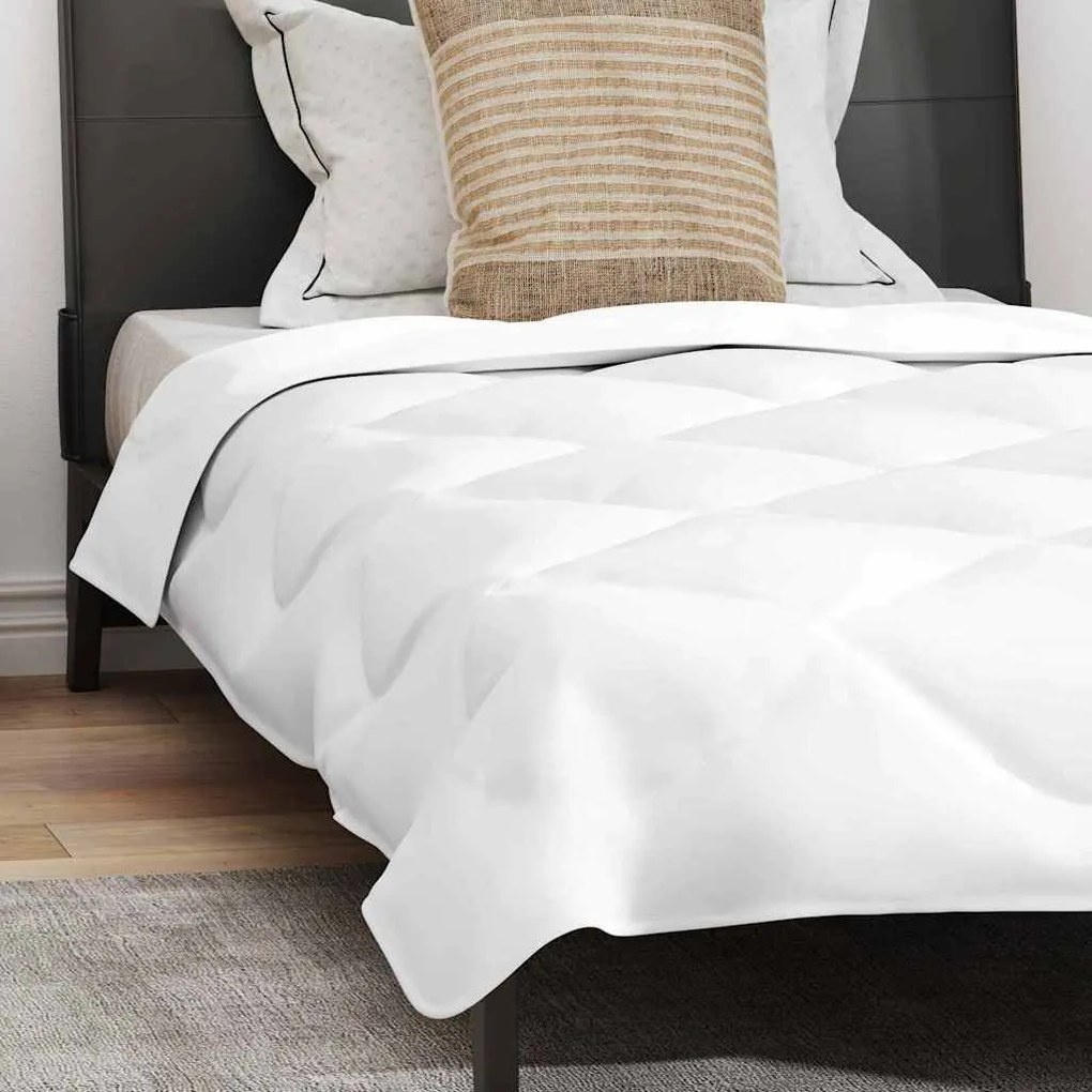 Edredom de Verão com Travesseiro 2 pcs Branco 155 x 220 cm