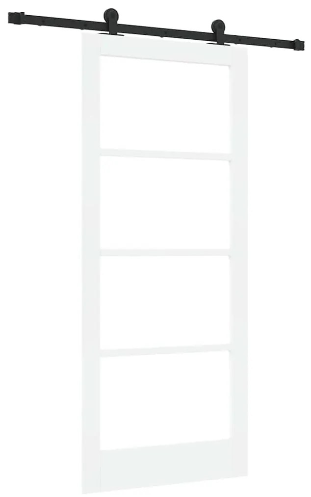 Porta Deslizante com Conjunto de Ferragens "ORKDAL" Branca 86x198,5 cm