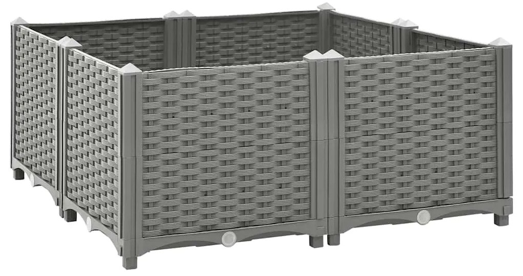Canteiro elevado 80x80x38 cm polipropileno