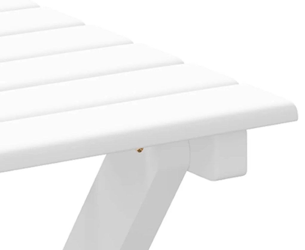 Cadeira de baloiço com mesa dobrável álamo maciço branco