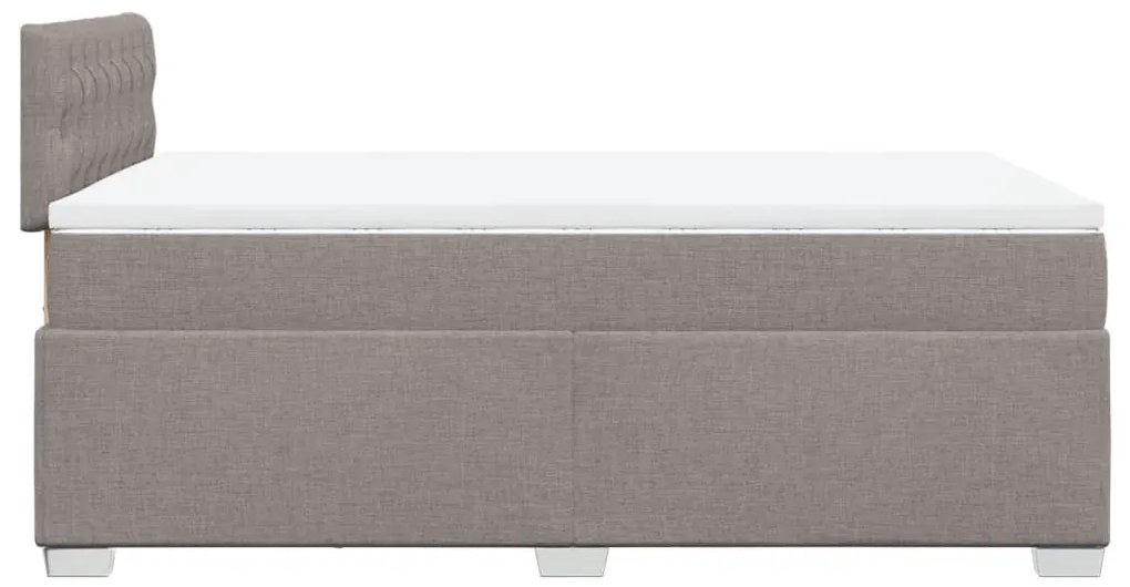 Cama com molas/colchão 120x200 cm tecido castanho-acinzentado