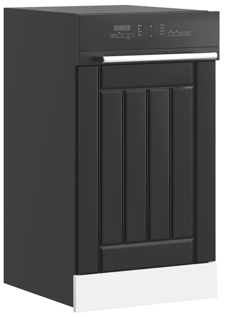 vidaXL Painel máquina lavar louça Lucca preto derivados de madeira