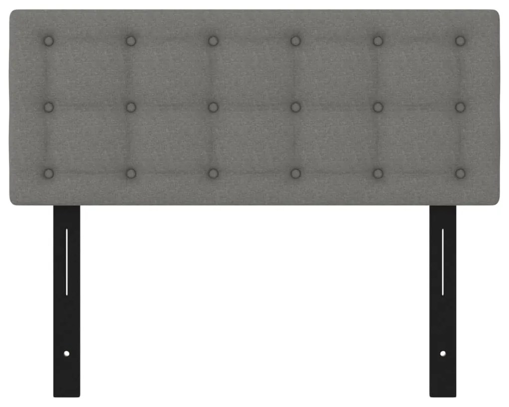 Cabeceira Cinza Escuro 100x5x78/88 cm Tecido