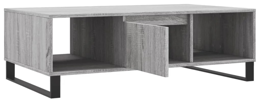 Mesa de centro 104x60x35 cm derivados madeira cinzento sonoma