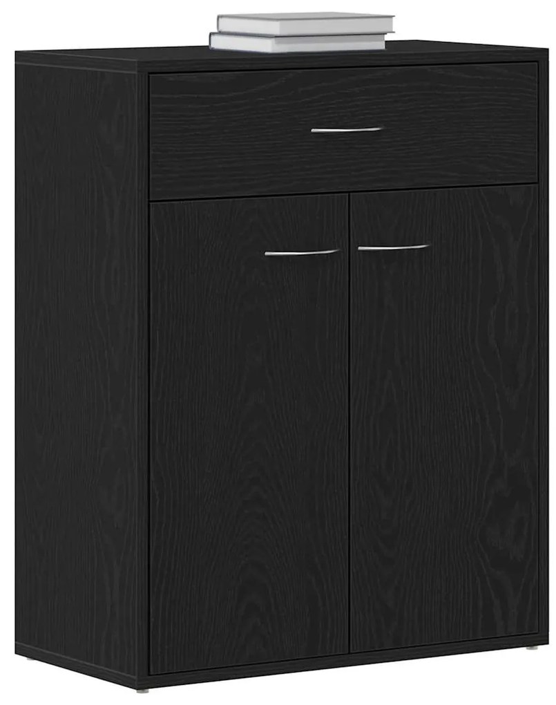 Buffet Preto Carvalho vidaXL 60x30x75 cm Madeira Compensada