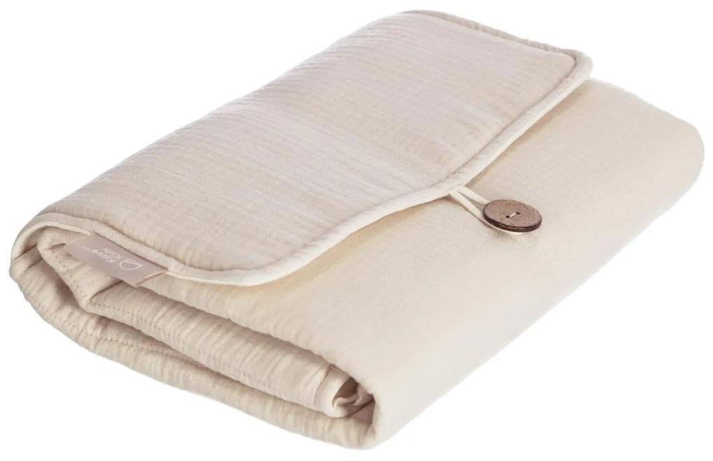 Kave Home - Muda-fraldas de viagem Jeila 100% algodão (GOTS) bege