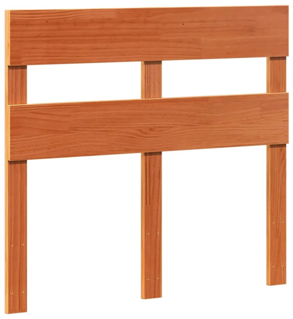 Cama sem colchão 90x190 cm madeira de pinho maciça castanho-mel