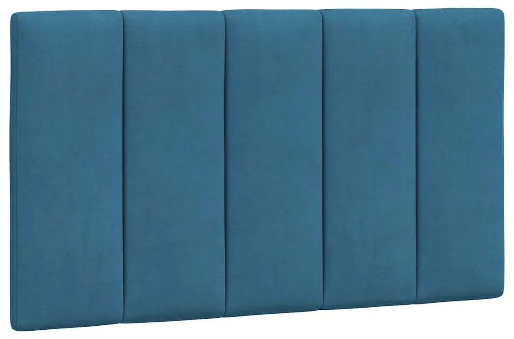 Estrutura de cama c/ luzes LED 80x200 cm veludo azul