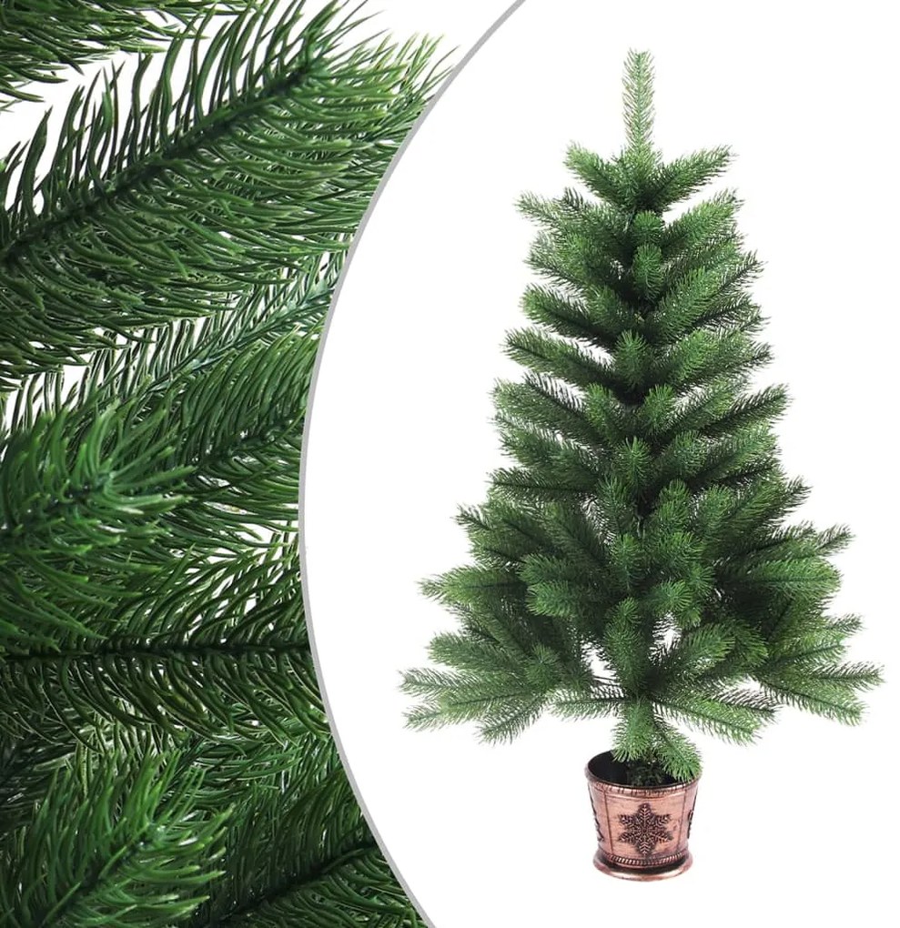 284326 vidaXL Árvore de Natal artificial agulhas realistas 65 cm verde