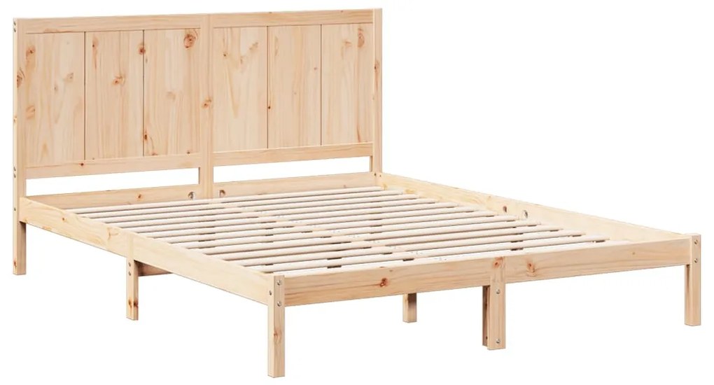 Cama extra longa sem colchão 140x210 cm madeira maciça